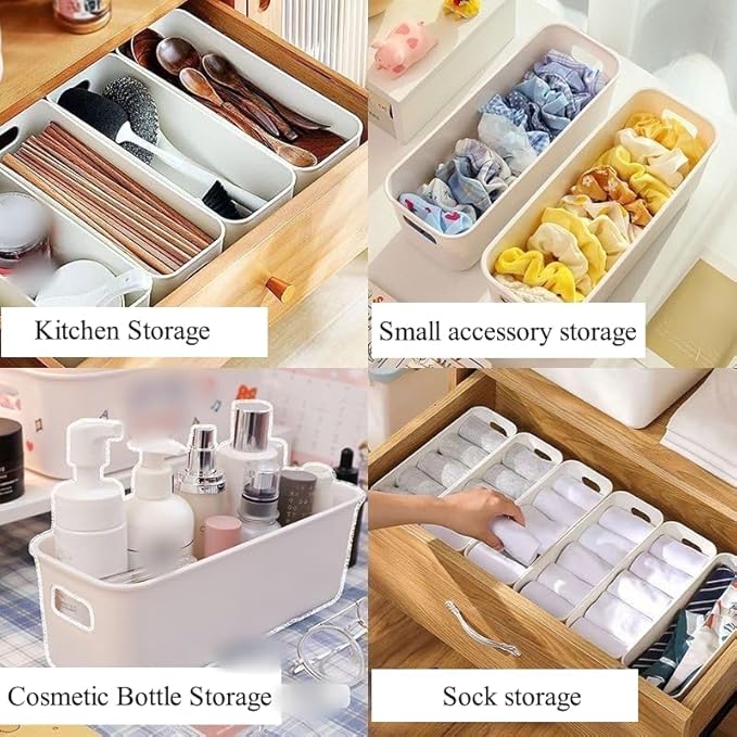 Multi-purpose small storage bins, Storing phone cases, socks, stationery,small items. PP plastic,Organizer and Storage for Si