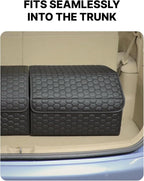 Owleys Trunk Organizer For Car - Collapsible Storage Bins - Keep Groceries, Sports Gear & Tools Secure On Road Trips - Best