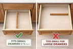 Adjustable Bamboo Drawer Dividers – SMALL SIZE, Expandable 12–16 inch – Spring Loaded Drawer Organizer for Kitchen, Dresser, 