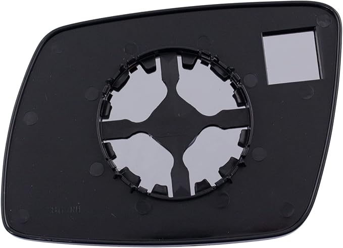 TRQ Passenger Side Mirror Glass with Backing Plate Convex Snap-On Compatible with 2009-2019 Dodge Journey