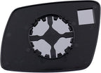 TRQ Passenger Side Mirror Glass with Backing Plate Convex Snap-On Compatible with 2009-2019 Dodge Journey
