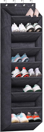 SLEEPING LAMB Over The Door Shoe Organizer for Closet with Large Deep Pockets, Narrow Shoe Rack for Door Hanging Boots Storag
