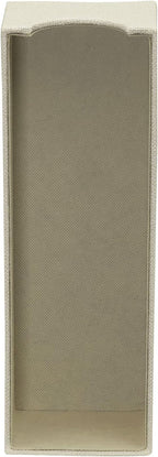 Household Essentials 2-Pack of Drawer Organizers, Sturdy Chipboard With Soft Polyester Cover, Cream Linen