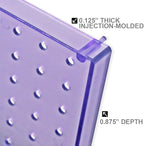 Azar Displays 771620-PUR Plastic Pegboard for Wall Organization - Garage Tool Organizer Wall Mount (Pack of 2) - 1-Sided Dura