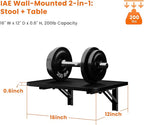 Foldable Floating Wall Shelves 16 inch, Bathroom Shelves Wall Mounted,12" Deep Wood Floating Kitchen shelves,Easy to Install 