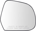 TRQ Passenger Side Door Mirror Glass Clear Snap On Compatible with 2012-2014 Nissan Versa 2014 Versa Note NI1325149