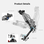 NEEWER Vacuum Suction Cup Car Mount for Action Camera with Hydraulic Boom Arm, NATO Rail, Compatible with DJI Osmo Pocket 3 Insts360 X5 X4 X3 GoPro Hero Adapter Mobile Phone Holder, 500 g Max Load