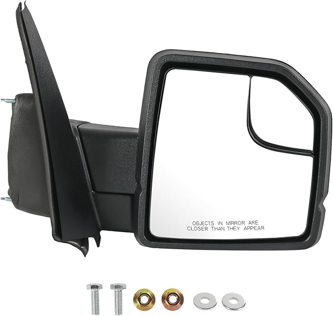 JDMSPEED Right Passenger Side View Mirror Compatible with 2015-2020 Ford F150 with Blind Spot Glass Power Black Without Turn 