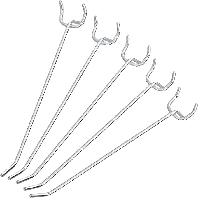 Neiko 53102A 6” Pegboard Hook Organizer Kit, 50 Pack, Hanging Hooks Set for Garage Organization, Great for Wall Hanging and S