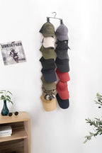 Mkono Closet Storage Rack Baseball Cap Keeper Hanger with 16 Hooks Modern Multifunctional Organizer for Door and Wall Fit Mos