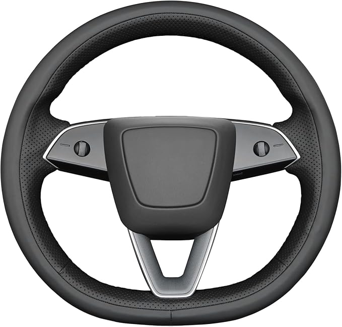 MEWANT DIY Stitching 3D Style Steering Wheel Cover Wrap for Tesla Model 3 Highland 2023-2025/Model Y 2025 Highland for Tesla Model 3/Model Y Accessories(3D Style)