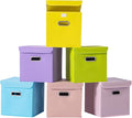 Closet Organizers Fabric Storage Bins With Lids Collapsible Cube Storage Organizer Basket With Handles,Storage Boxes for Clot