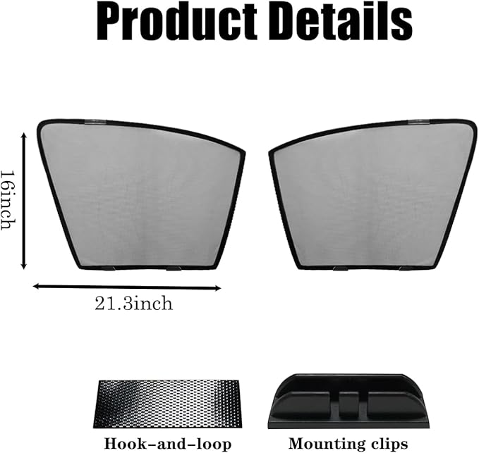 Car Window Sun Shade for Toyota RAV4 2020-2025,Magnetic 2PCS Front Side Window Sunshade with Breathable Mesh Insulate Heat and UV,Does Not Affect Window Lifting