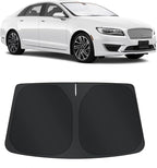 TINGLU Sun Shade for Lincoln MKZ 2013-2020 Accessories Windshield Sun Shade Window Shade UV Rays Protection Sun Visor Cover with Steering Wheel Sunshade Storage Bag