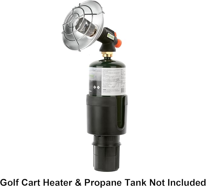 Golf Cart Cup Holder Adapter, Universal Expandable Golf Cart Heater Holder Compatible with 16 Oz/1 Lb Propane Tank and Most G