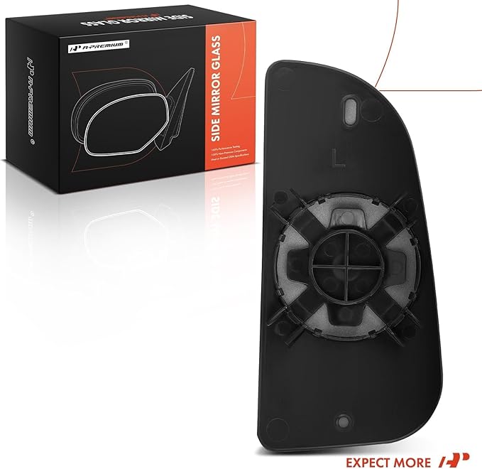 A-Premium Left Driver Side Lower Mirror Glass - Compatible with 2009-2024 Dodge Ram 1500 2500 3500 - Towing Mirror Convex with Rear Mounting Bracket, Replace# 68067731AA