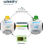 wisedry 10 Gram [30 Packs] Silica Gel Desiccant Packets Reusable for Moisture with Color Indicating Rechargeable Small