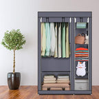 69" Portable Closet Storage Organizer Wardrobe Clothes Rack,Covered Garment Rack,Steel Tube Clothes Storage Organizer,Freesta