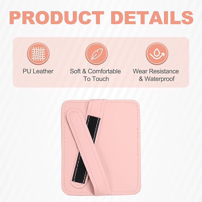 HARFINGTON 2Pcs Car Sun Visor Organizer 6.02" x 4.76" Leather Multi-Pocket Visor Card Sleeve Pocket Car Truck SUV Interior Storage Pouch for Driving License Credit Card Bill Sunglasses, Pink