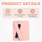 HARFINGTON 2Pcs Car Sun Visor Organizer 6.02" x 4.76" Leather Multi-Pocket Visor Card Sleeve Pocket Car Truck SUV Interior Storage Pouch for Driving License Credit Card Bill Sunglasses, Pink