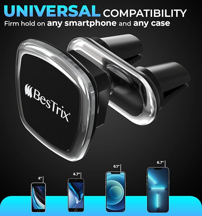 Bestrix Magnetic Phone Car Mount Magnetic Car Cell Phone Holder | Magnet Car Phone Holder Compatible with All Smartphones