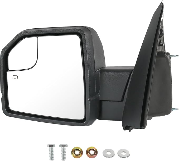 JDMSPEED Left Driver Side View Mirror Compatible with 2015-2020 Ford F150 with Heated Turn Signal Power Glass Puddle lights C