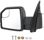 JDMSPEED Left Driver Side View Mirror Compatible with 2015-2020 Ford F150 with Heated Turn Signal Power Glass Puddle lights C