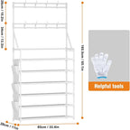 OYREL Shoe Rack 6 Tier Shoes Organizer 24-30 Pairs Shoe Racks for Closet Front Door Entrance Large Capacity Space Saving Shoe