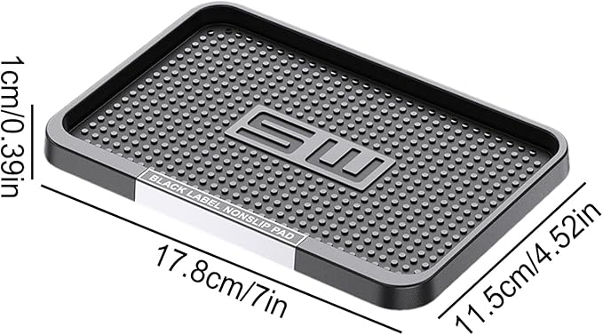 Erice Rubber Mat, Anti-Slide Sticky Dash Pad, Dash Board Cover Mat, Multipurpose Thickend Silicone, Removable, Traceless, Hea