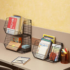 3 Tier Hanging Foldable Wire Baskets Closet Organizer Clothes Shelves Countertop Caddy Bin Wall Mount Shelf Storage Basket fo