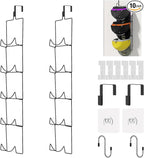 LINFIDITE 10 Pack Hat Rack Hanger Holder Organizer Flexible Multi Hook Wall Mounted Over Door Baseball Cap Display Storage Ra
