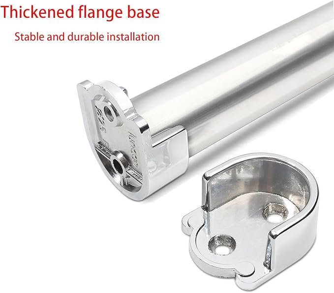 12 Pcs Closet Wardrobe Rod Holder Socket End Support Pipe Bracket U-Shaped Flange For 19mm/0.75" Rod