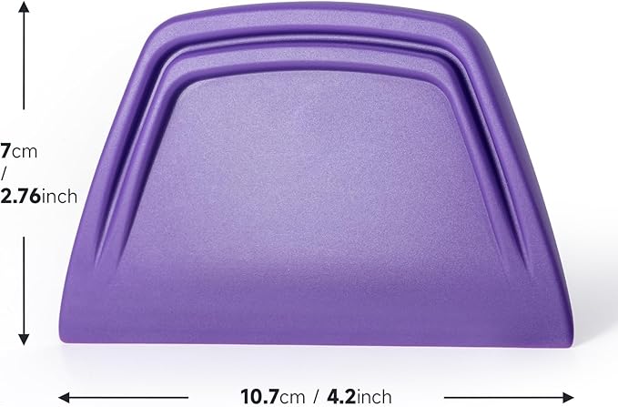 FOSHIO 2-Pack Purple PPF Squeegees, TPU Squeegee for Vinyl Car Window Tint Tools with Angled Blade for Bubble-Free Application, Paint Protection Film, Vinyl Wrap, Wallpaper Installation