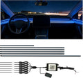 Interior Car Strip Lights Acrylic Car Decorative Lights with APP Control Multicolor Internal Lighting Kit Music&DIY Function Ambient Fiber Optic Strip LEDs Valentine’s Day's for Truck