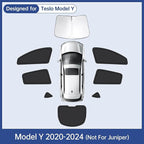 8pcs Car Window Shades Intended for Tesla Model Y 2020-2024(not for Juniper), Foldable Car Window Covers for Privacy, Full Sunshades Fit for Tesla Front Rear Windshield Side Windows to Block UV