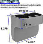 Car Cup Holder, PU Leather Auto Front Console Gap Filler Organizer, Multifunctional Cup Drink Holder, Car Seat Gap Filler Storage Box, Coin Bucket, Cell Mobile Phone Holder (Grey)