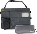 Luno Backseat Car Organizers - Travel Organizer for Road Trip Essentials w/iPad Holder, Snap-On Pouch, Bottle Slot & G-Hooks for Road Trip & Camping - Seat Protector & Organizer Fits All SUVs & Cars