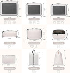 Mesh Packing Cubes for Travel, Durable Luggage Organizer with Sturdy Material and Double Zippers, Comprehensive Set for Trave