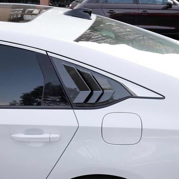 YINGTUU for Honda Accord Accessories 10th Gen 2018 2019 2020 2021 2022 Rear Window Louvers Blinds Trim-Carbon Fiber Pattern