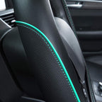 Car Pass Colour Piping Leather Universal Fit Steering Wheel Cover,Perfectly fit for 14.5-15 inches for Various Vehicles SUVs,