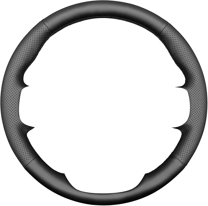 MEWANT Steering Wheel Covers for Ford F-150 2021-2025 / F-150 Lightning 2022-2025 Hand-Stitched F150 Steering Wheel Wrap