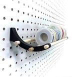 PEGGY Pegboard Accessory Hook and Dowel Organizer Storage for Tape, Steel Wire Spools, Ribbon, Crafts, Hobby, 12” kit (6pk)