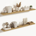Vivelove 10" Deep Floating Shelves with Invisible Brackets, 55" Wall Shelves for Bathroom Bedroom Kitchen Living Room Laundry
