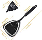 AutoEC Car Window Glass Cleaner Wand Windshield Interior Cleaning Tool with Detachable Ice Scraper for Car Auto SUV Truck, 2 Coral Fleece Bonnets