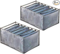 Wardrobe Clothes Organizer, 7 Grids Washable Portable Closet Organizer Mesh Separation Storage Box Foldable Closet Drawer Org