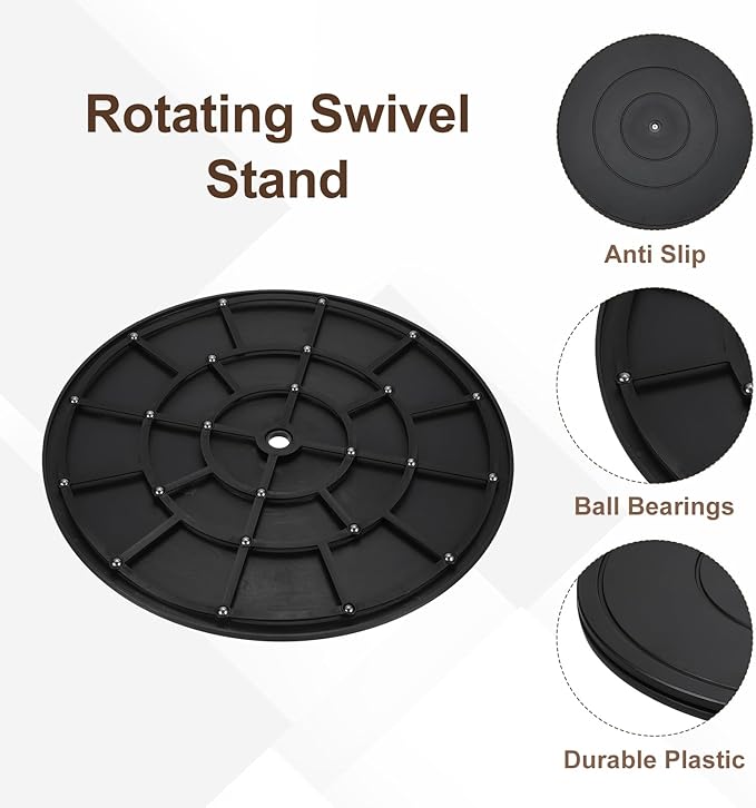 uxcell 16 Inch Rotating Swivel Stand with Steel Ball Bearings, 360 Degree Rotating Lazy Susan Turntable Organizer Round Rotat