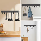 2 Pack Key Holder for Wall, Key Hooks with 8 Hooks, No Drilling Required, Self-Adhesive Key Holder, Hallway Wall Mount Keycha