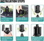 Car Cup Holder Expander, All Purpose Cup Holder Adapter with Adjustable Base, Auto Cup Organizer Expander Holder Compatible with 3.04" to 5.25" Bottles, Mugs, Drinks, Foods (2 PCS)