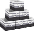 Fab totes Storage Bins [6-Pack], Foldable Storage Baskets for Organizing Toys, Books, Shelves, Closet, Large Storage Box with