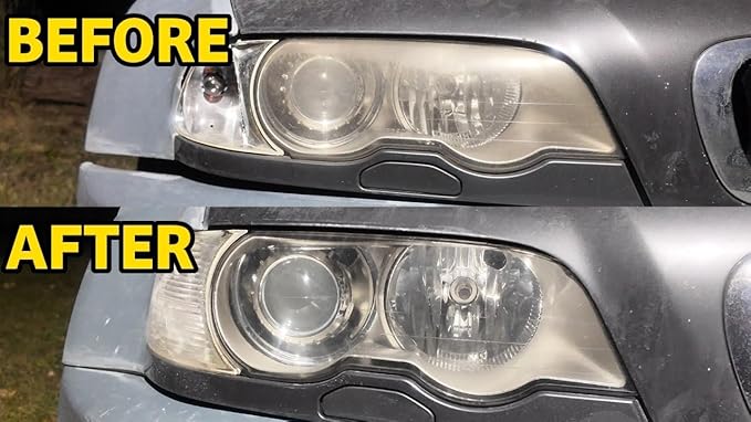 Nano Bond Ceramic Headlight Restoration Kit - No Power Tools Needed, Self-Leveling Headlight Clear Coat, 3 Easy Steps, Remove
